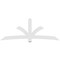 Ekena Millwork Davenport Architectural Grade PVC Gable Bracket, 108"W x 40 1/2"H x 2"D x 6"F, 9/12 Pitch GBP108X41X0206DAV00 - alternate 3
